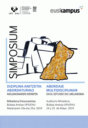 “Diziplinarteko ikuspegia melanomaren ikerketan” sinposioaren programa (2019ko maiatzaren 24a eta 25a, Bizkaia Aretoa)